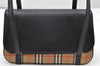 Authentic Burberrys Nova Check Canvas Leather Shoulder Hand Bag Black 3071K