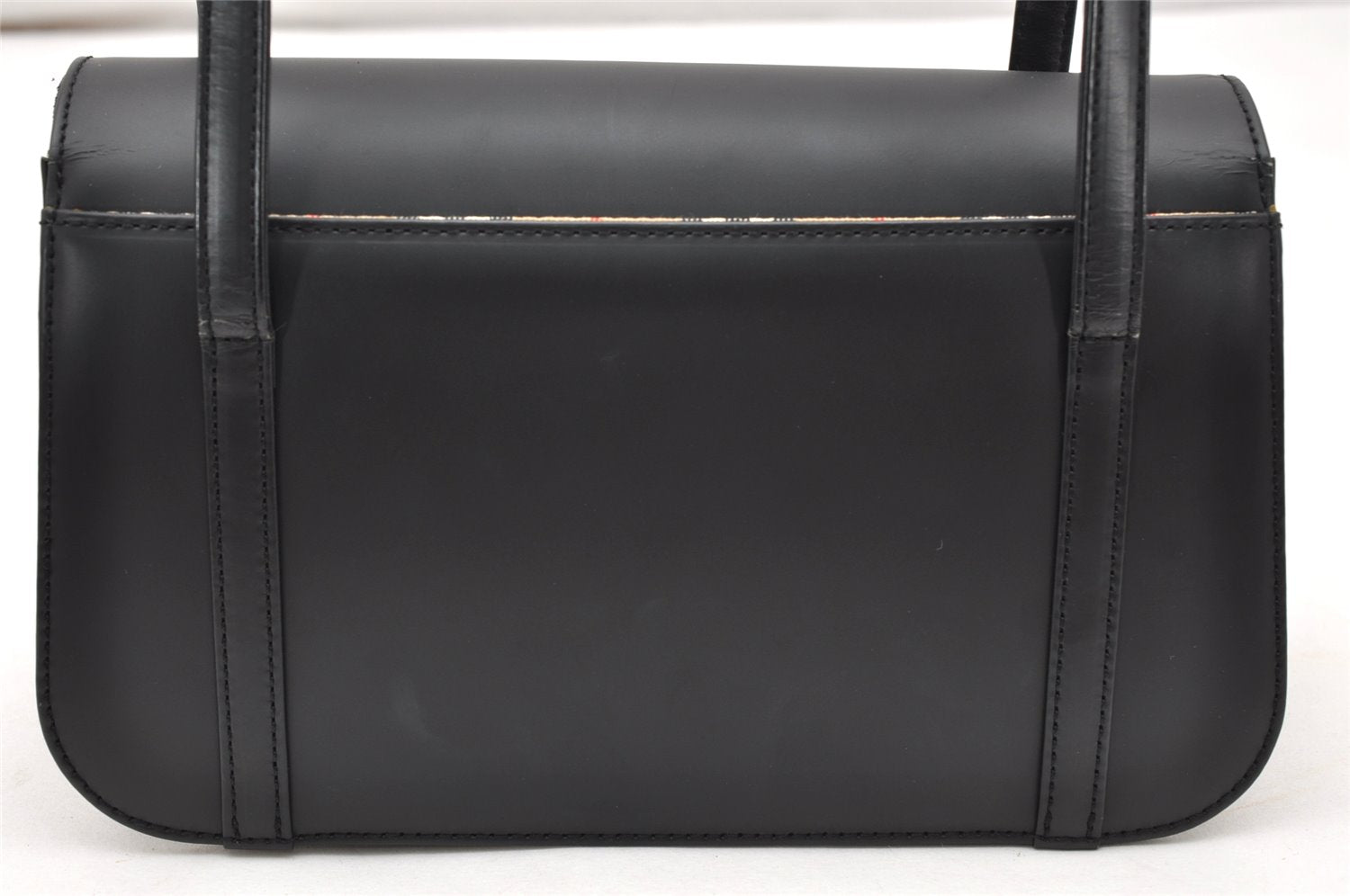 Authentic Burberrys Nova Check Canvas Leather Shoulder Hand Bag Black 3071K