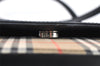 Authentic Burberrys Nova Check Canvas Leather Shoulder Hand Bag Black 3071K