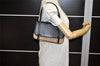 Authentic Burberrys Nova Check Canvas Leather Shoulder Hand Bag Black 3071K