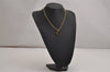 Authentic Christian Dior Gold Tone Chain Pendant Necklace CD 3072J