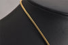 Authentic Christian Dior Gold Tone Chain Pendant Necklace CD 3072J