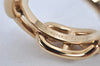 Authentic HERMES Scarf Ring Chaine d'Ancre Chain Design Gold Tone Box 3073K