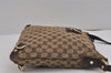 Authentic GUCCI Abbey Shoulder Cross Bag GG Canvas Leather 131326 Brown 3074J