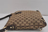 Authentic GUCCI Abbey Shoulder Cross Bag GG Canvas Leather 131326 Brown 3074J