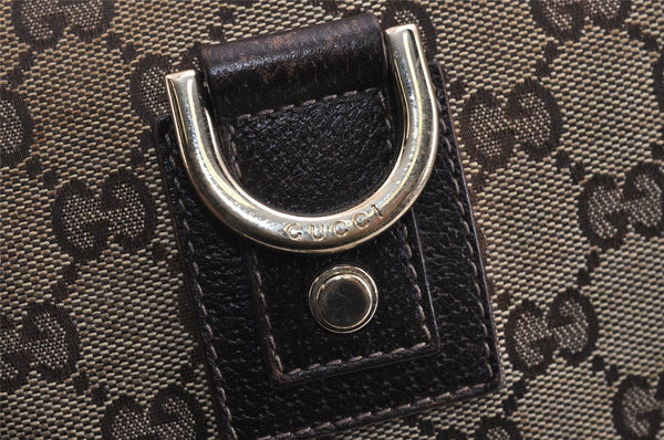Authentic GUCCI Abbey Shoulder Cross Bag GG Canvas Leather 131326 Brown 3074J