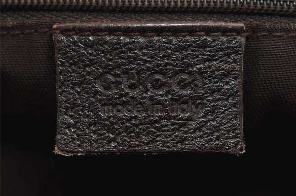 Authentic GUCCI Abbey Shoulder Cross Bag GG Canvas Leather 131326 Brown 3074J