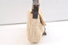 Authentic FENDI Zucca Mamma Baguette Shoulder Bag Canvas Leather Beige 3075K