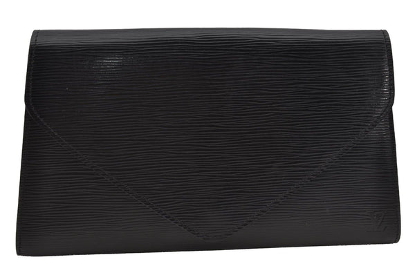 Authentic Louis Vuitton Epi Arts Deco Clutch Hand Bag Black M52632 LV 3076J