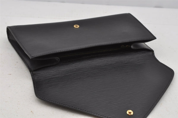 Authentic Louis Vuitton Epi Arts Deco Clutch Hand Bag Black M52632 LV 3076J
