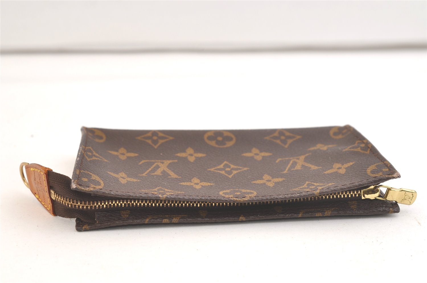 Authentic Louis Vuitton Monogram Pouch For Bucket PM LV Junk 3076K