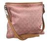 Authentic GUCCI Shoulder Cross Body Bag GG Canvas Leather 113013 Pink 3077J