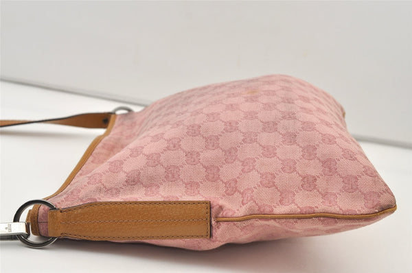 Authentic GUCCI Shoulder Cross Body Bag GG Canvas Leather 113013 Pink 3077J