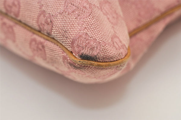 Authentic GUCCI Shoulder Cross Body Bag GG Canvas Leather 113013 Pink 3077J