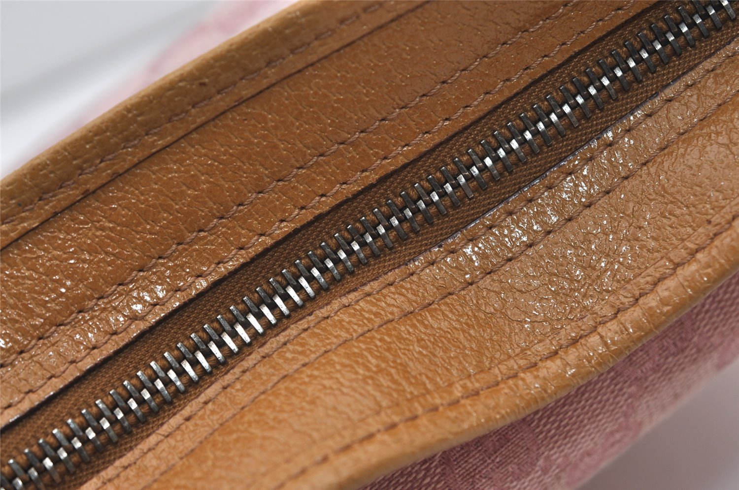 Authentic GUCCI Shoulder Cross Body Bag GG Canvas Leather 113013 Pink 3077J