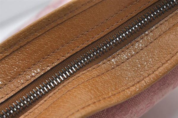 Authentic GUCCI Shoulder Cross Body Bag GG Canvas Leather 113013 Pink 3077J