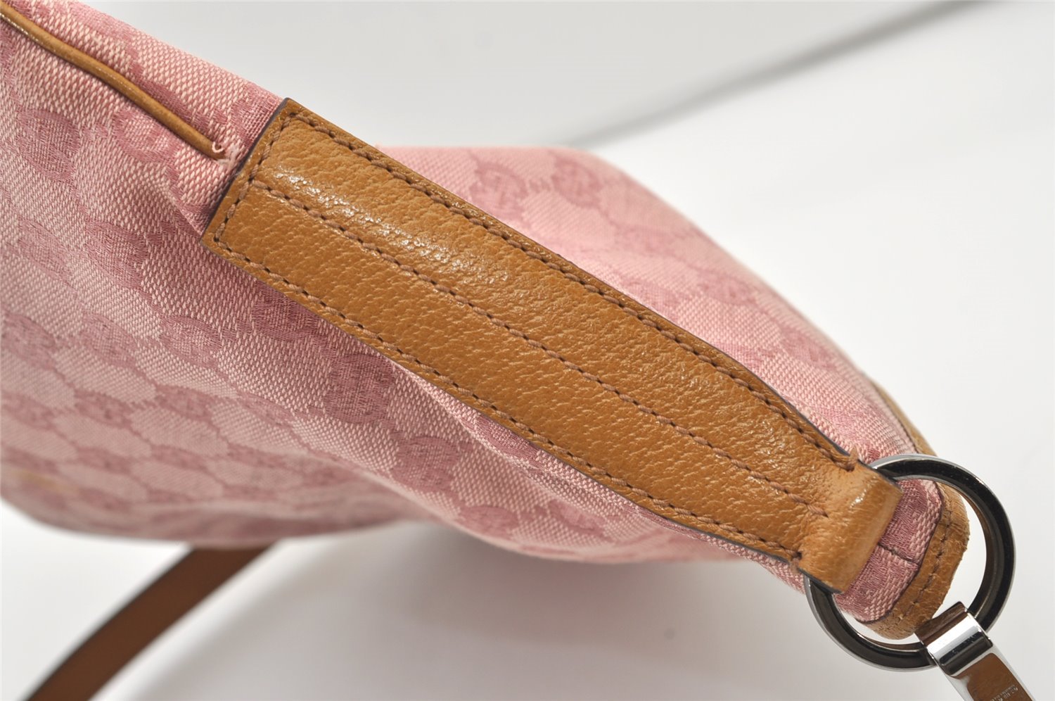 Authentic GUCCI Shoulder Cross Body Bag GG Canvas Leather 113013 Pink 3077J