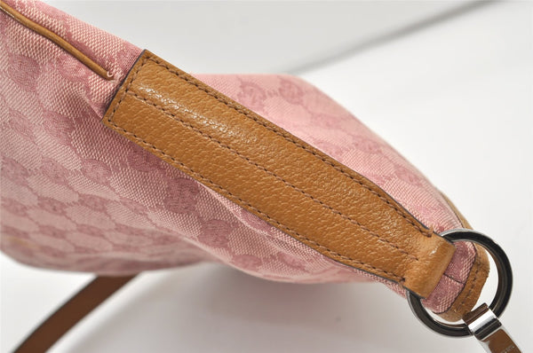 Authentic GUCCI Shoulder Cross Body Bag GG Canvas Leather 113013 Pink 3077J