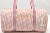 Authentic Christian Dior No.1 Trotter Hand Boston Bag PVC Enamel Pink  3077K