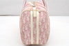 Authentic Christian Dior No.1 Trotter Hand Boston Bag PVC Enamel Pink  3077K