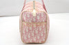 Authentic Christian Dior No.1 Trotter Hand Boston Bag PVC Enamel Pink  3077K