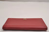 Authentic CHANEL Vintage Calf Skin Bifold Wallet Purse Red CC Logo 3078J