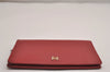 Authentic CHANEL Vintage Calf Skin Bifold Wallet Purse Red CC Logo 3078J