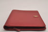 Authentic CHANEL Vintage Calf Skin Bifold Wallet Purse Red CC Logo 3078J