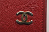 Authentic CHANEL Vintage Calf Skin Bifold Wallet Purse Red CC Logo 3078J