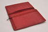 Authentic CHANEL Vintage Calf Skin Bifold Wallet Purse Red CC Logo 3078J