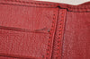 Authentic CHANEL Vintage Calf Skin Bifold Wallet Purse Red CC Logo 3078J