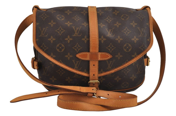 Authentic Louis Vuitton Monogram Saumur 30 Shoulder Cross Bag M42256 LV 3079J