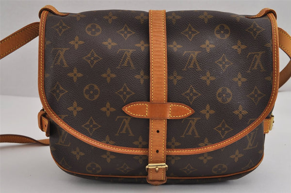 Authentic Louis Vuitton Monogram Saumur 30 Shoulder Cross Bag M42256 LV 3079J