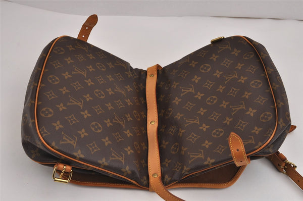 Authentic Louis Vuitton Monogram Saumur 30 Shoulder Cross Bag M42256 LV 3079J