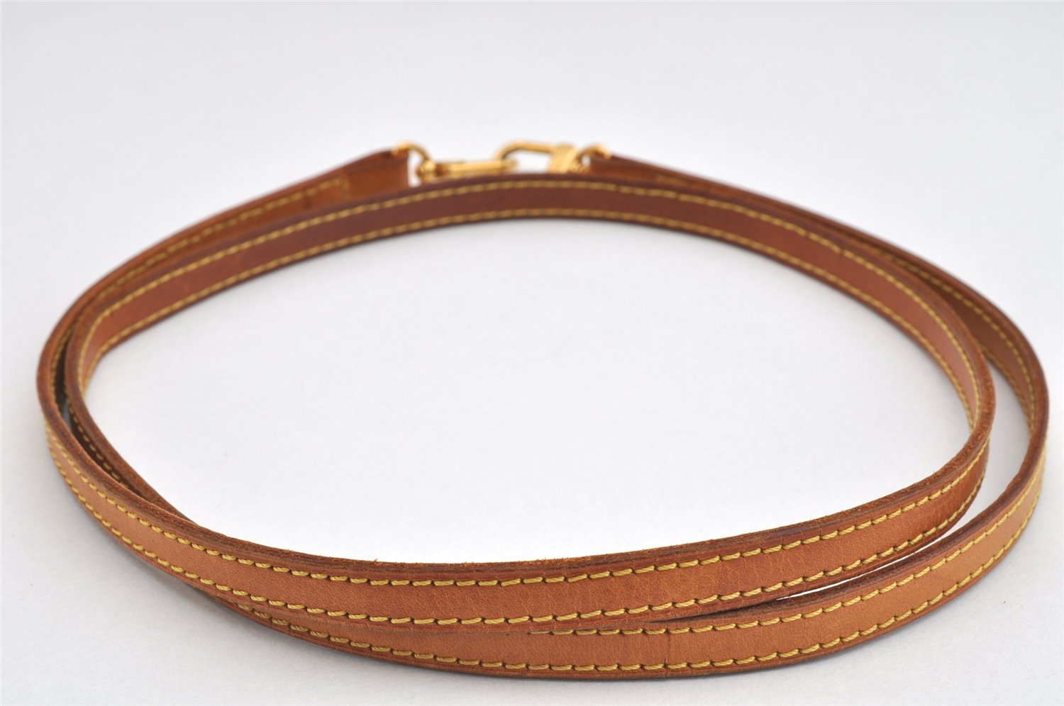 Authentic Louis Vuitton Leather Shoulder Strap Beige 46.3