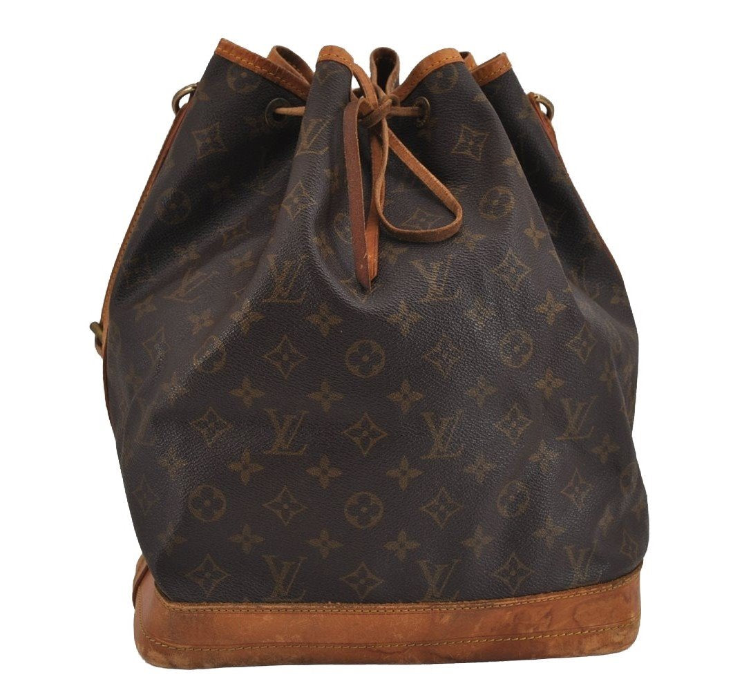 Authentic Louis Vuitton Monogram Noe Shoulder Drawstring Bag M42224 LV 3081J