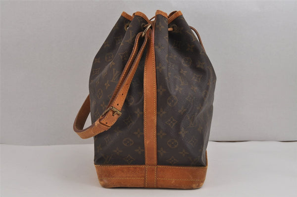 Authentic Louis Vuitton Monogram Noe Shoulder Drawstring Bag M42224 LV 3081J