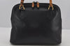 Authentic GUCCI Bamboo 2way Hand Shoulder Crossbody Bag Leather Black Junk 3082J