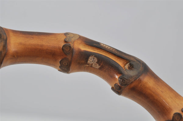 Authentic GUCCI Bamboo 2way Hand Shoulder Crossbody Bag Leather Black Junk 3082J