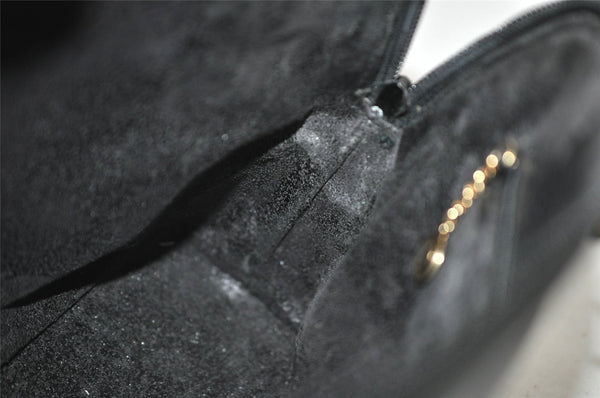 Authentic GUCCI Bamboo 2way Hand Shoulder Crossbody Bag Leather Black Junk 3082J