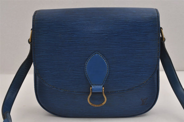 Auth Louis Vuitton Epi Saint Cloud GM Shoulder Cross Body Bag M52195 Blue 3084J