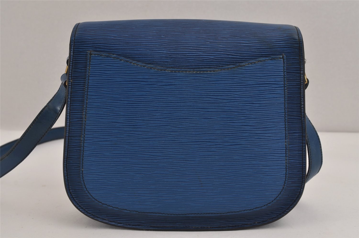 Auth Louis Vuitton Epi Saint Cloud GM Shoulder Cross Body Bag M52195 Blue 3084J