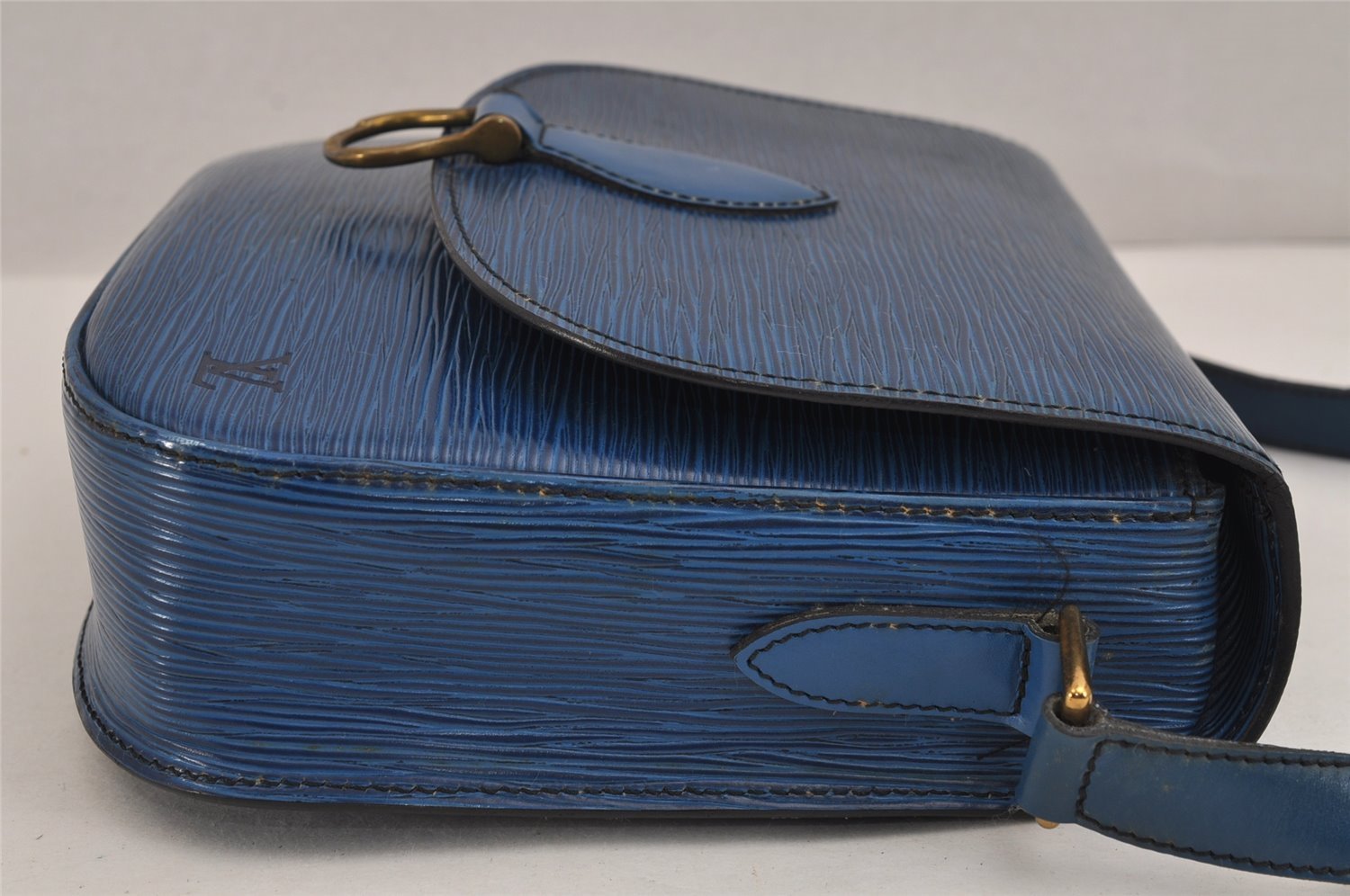 Auth Louis Vuitton Epi Saint Cloud GM Shoulder Cross Body Bag M52195 Blue 3084J