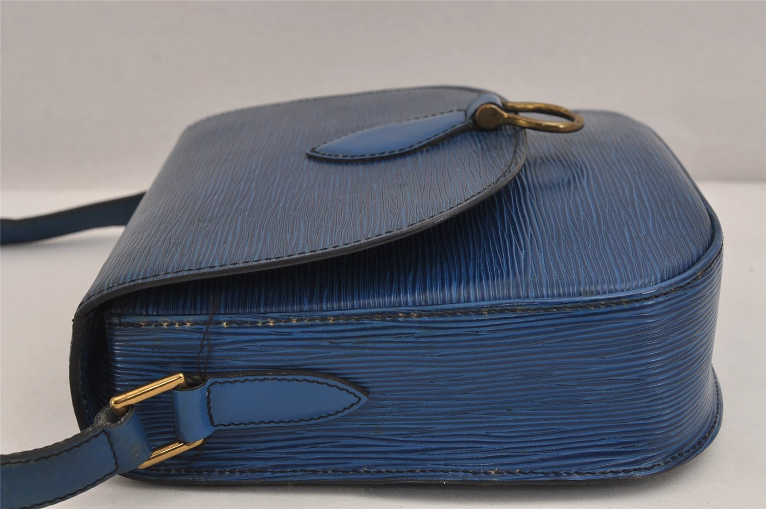 Auth Louis Vuitton Epi Saint Cloud GM Shoulder Cross Body Bag M52195 Blue 3084J