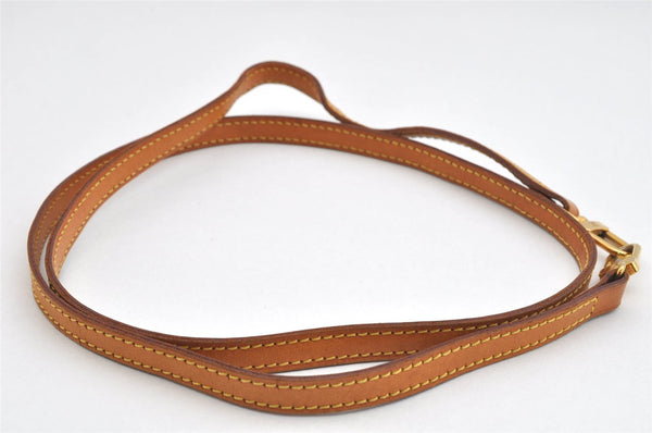 Authentic Louis Vuitton Leather Shoulder Strap Beige 45.9" LV 3084K