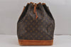 Authentic Louis Vuitton Monogram Noe Shoulder Drawstring Bag M42224 LV 3085J