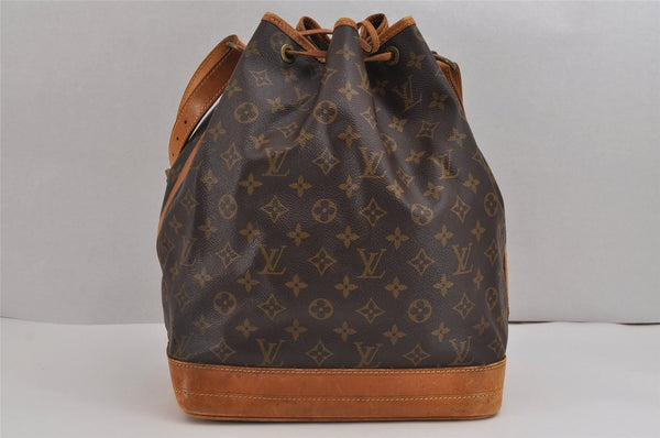 Authentic Louis Vuitton Monogram Noe Shoulder Drawstring Bag M42224 LV 3085J