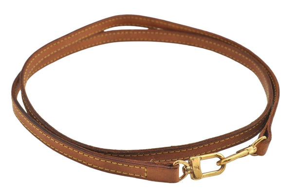 Authentic Louis Vuitton Leather Shoulder Strap Beige 45.7" LV 3085K