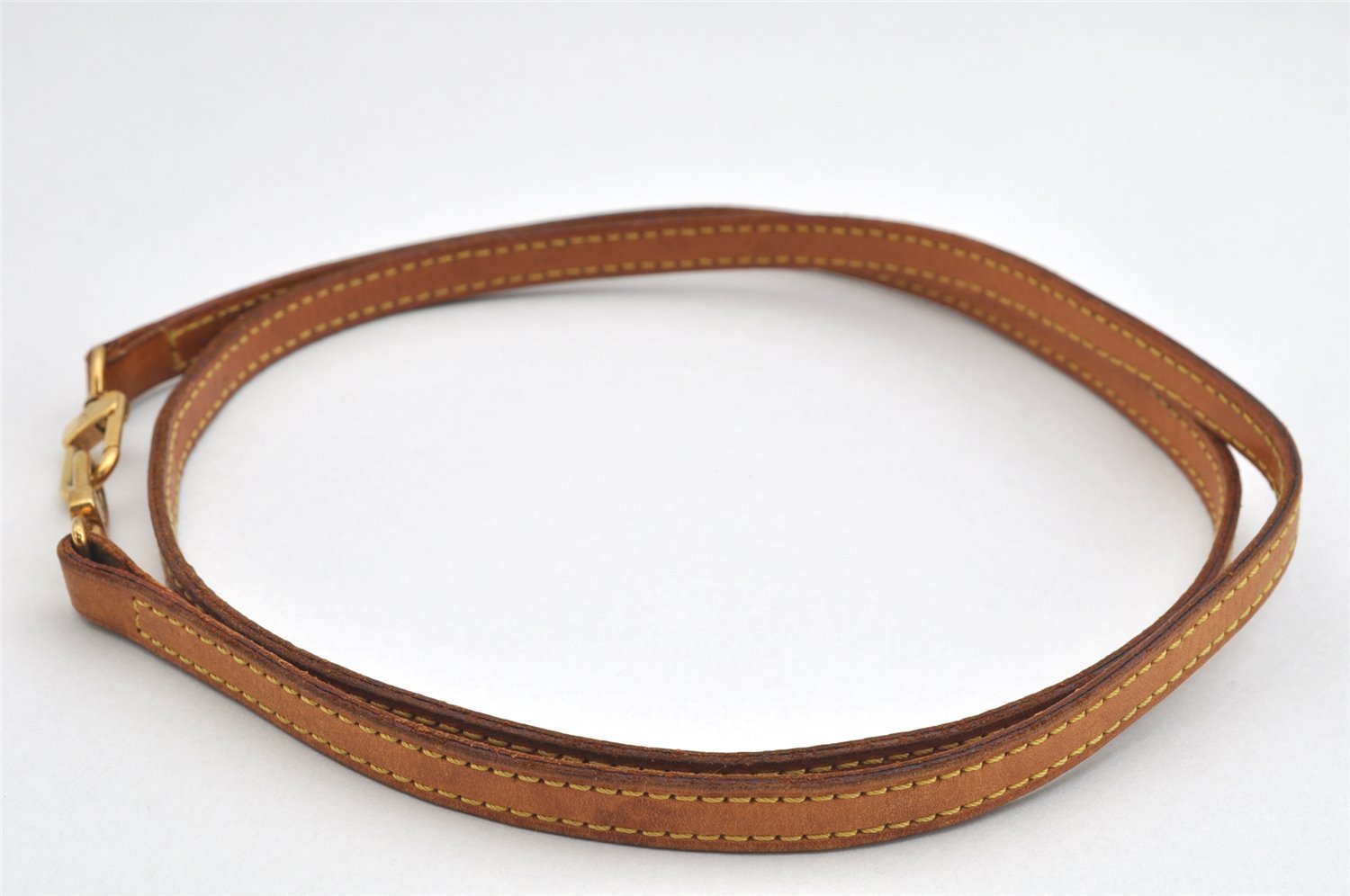 Authentic Louis Vuitton Leather Shoulder Strap Beige 45.7