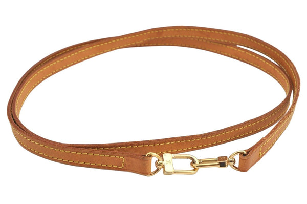 Authentic Louis Vuitton Leather Shoulder Strap Beige 46.5" LV 3087K